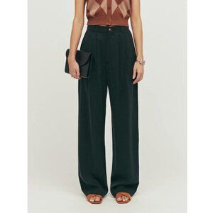 reformation mason pant officewear black size 8